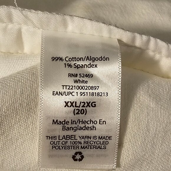 Time and Tru white jean jacket, plus size - Picture 8 of 8